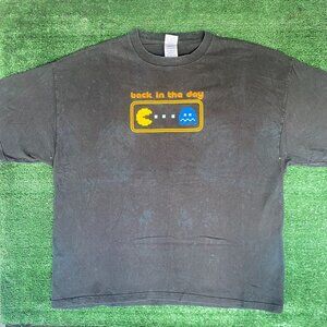 Vintage Y2K Pac Man Shirt Retro Gamer Ghost Arcade Tee